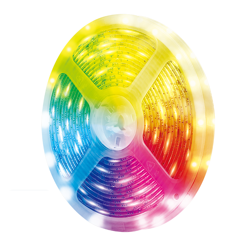 Logilink SH0128 Wi-Fi smart RGB+CCT-LED-szalag, öntapadós, Tuya kompatibilis, 5 m