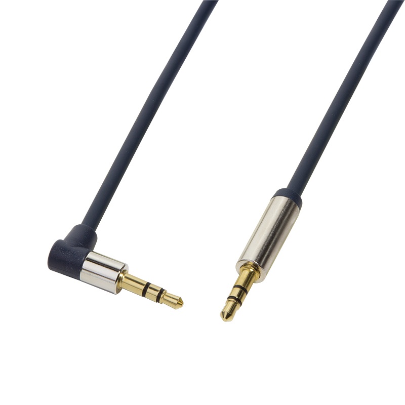 Logilink CA11075 audió kábel 3.5 mm Sztereó M/M 90 elfordított, 0,75 m, kék