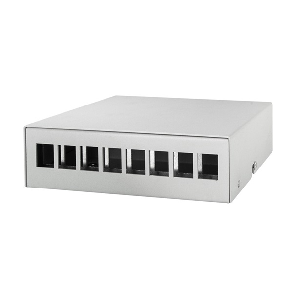 Logilink NP0093 konszolidációs pontdoboz 8-port, asztali/fali/sínre szerelheto, szürke