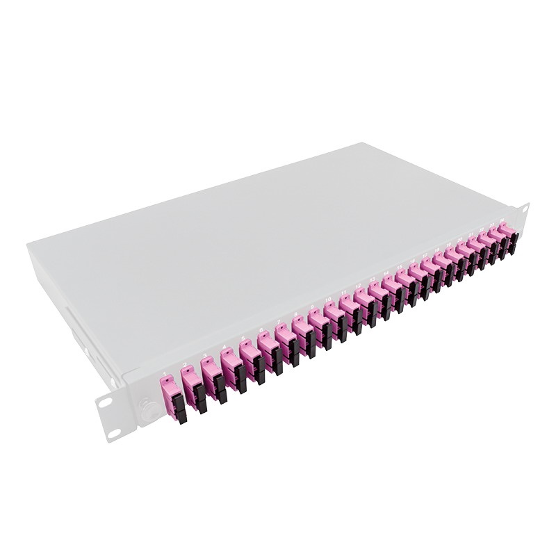 Logilink F24SD4G optikai kábel elosztó, 19" (ODF) SC-DX 24 P, szürke
