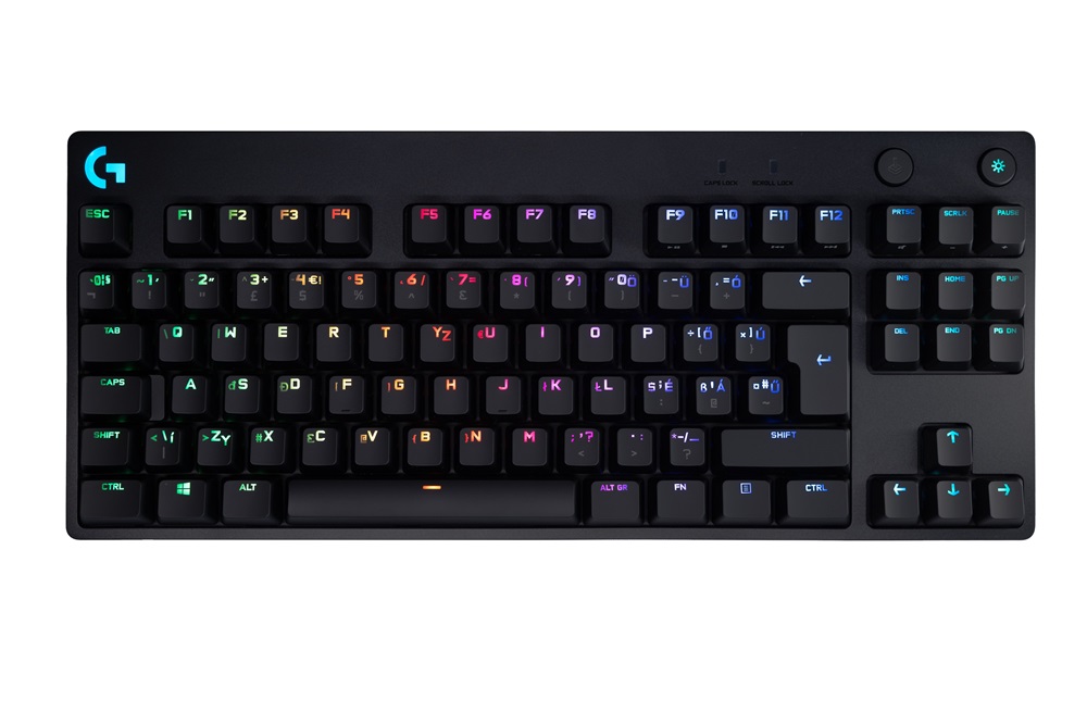 Logitech G Pro lézergravírozott magyar kiosztású fekete gamer billentyűzet (GX Blue Clicky switch)