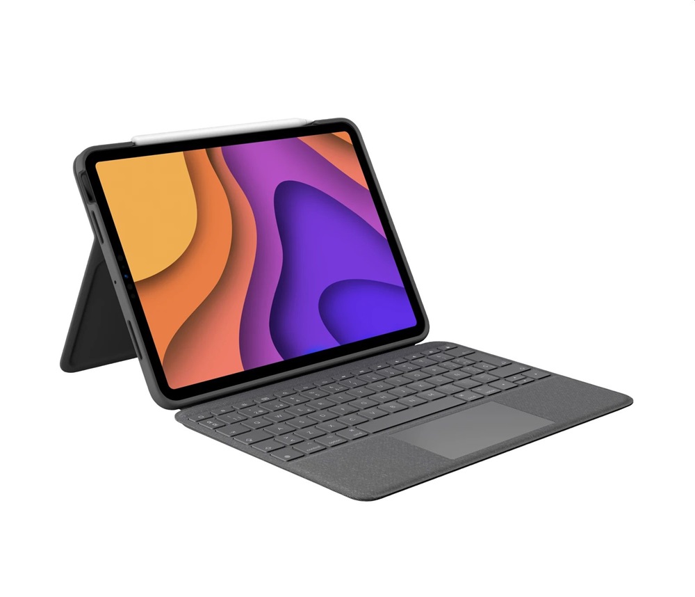 Logitech Folio Touch iPad Air 4/5 gen oxfordi szürke billentyűzetes tablet tok UK