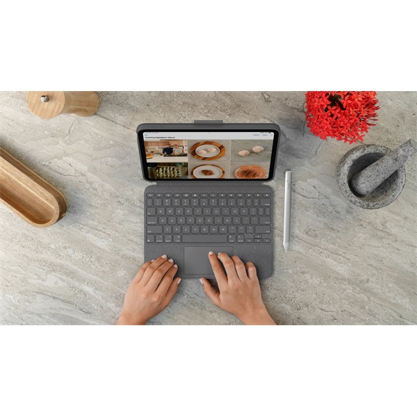 Logitech 920-011441 Combo Touch for iPad UK szürke érintőpados billentyűzetes tok