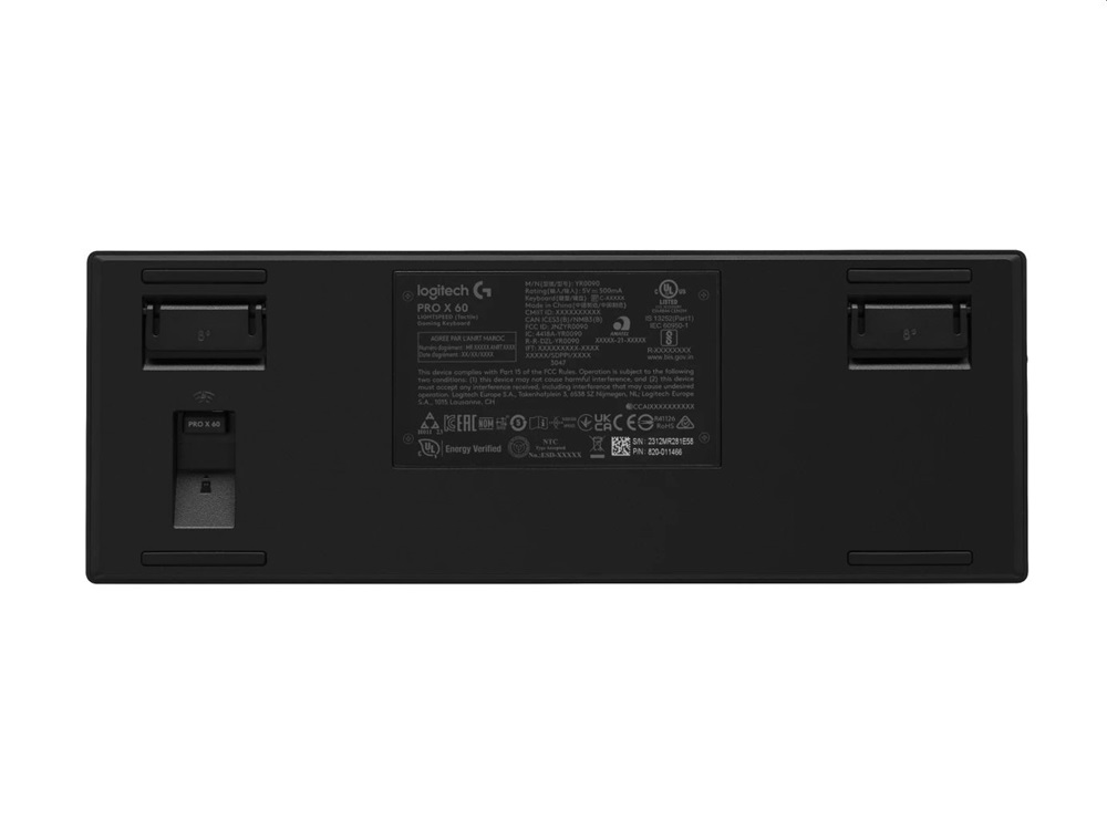 Logitech 920-011911 PRO X 60 LIGHTSPEED US vezeték nélküli fekete (tactile) gamer billentyűzet