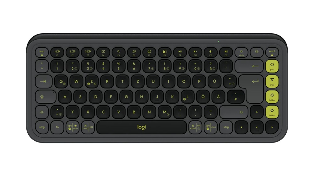Logitech POP Icon Keys US vezeték nélküli grafitszürke/zöld billentyűzet
