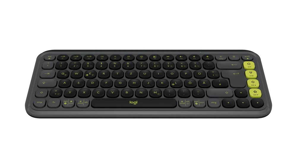 Logitech POP Icon Keys US vezeték nélküli grafitszürke/zöld billentyűzet