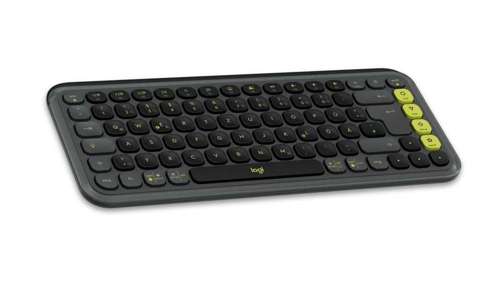 Logitech POP Icon Keys US vezeték nélküli grafitszürke/zöld billentyűzet