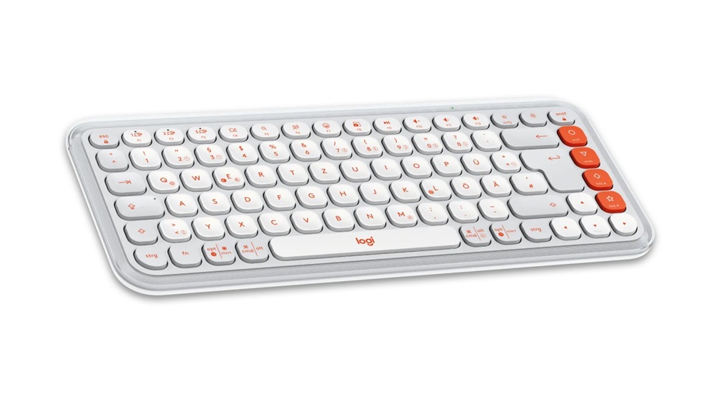Logitech 920-013072 POP Icon Keys US vezeték nélküli piszkosfehér/narancssárga billentyűzet
