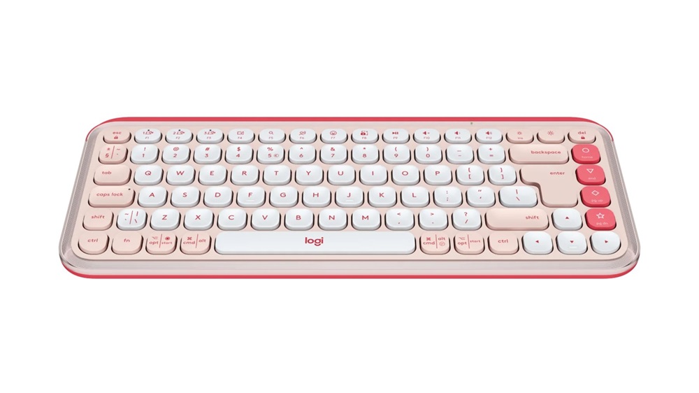 Logitech 920-013073 POP Icon Keys US vezeték nélküli rózsaszín/piszkosfehér billentyűzet