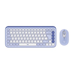 Logitech Pop Icon Combo US vezeték nélküli lila/piszkosfehér billentyűzet és egér