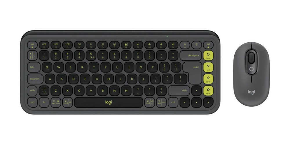 Logitech 920-013140 POP Icon Combo US vezeték nélküli grafitszürke/zöld billentyűzet és egér
