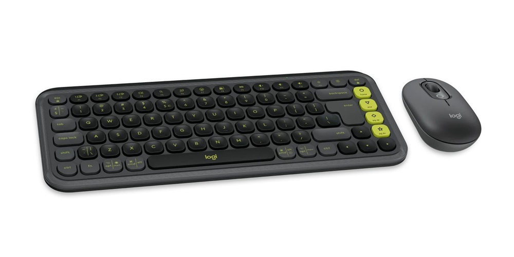 Logitech 920-013140 POP Icon Combo US vezeték nélküli grafitszürke/zöld billentyűzet és egér