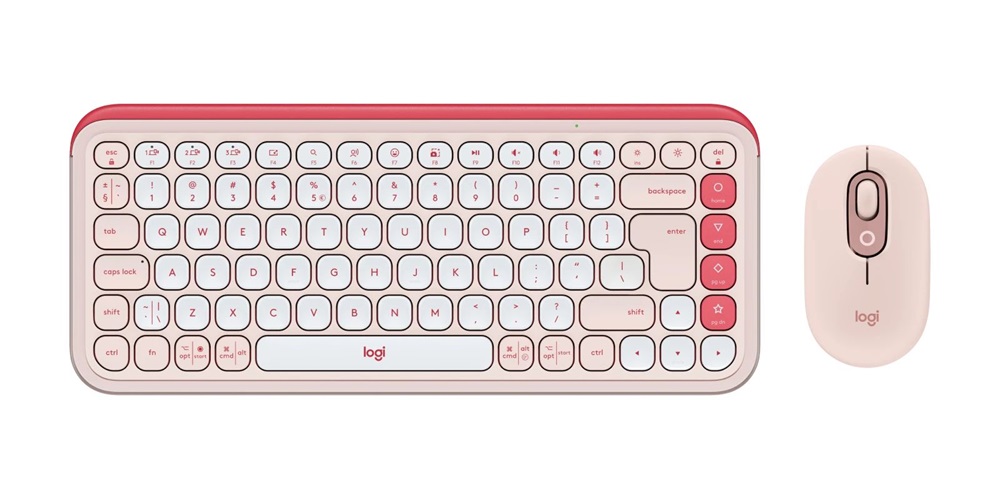 Logitech 920-013142 POP Icon Combo US vezeték nélküli rózsaszín/piszkosfehér billentyűzet és egér