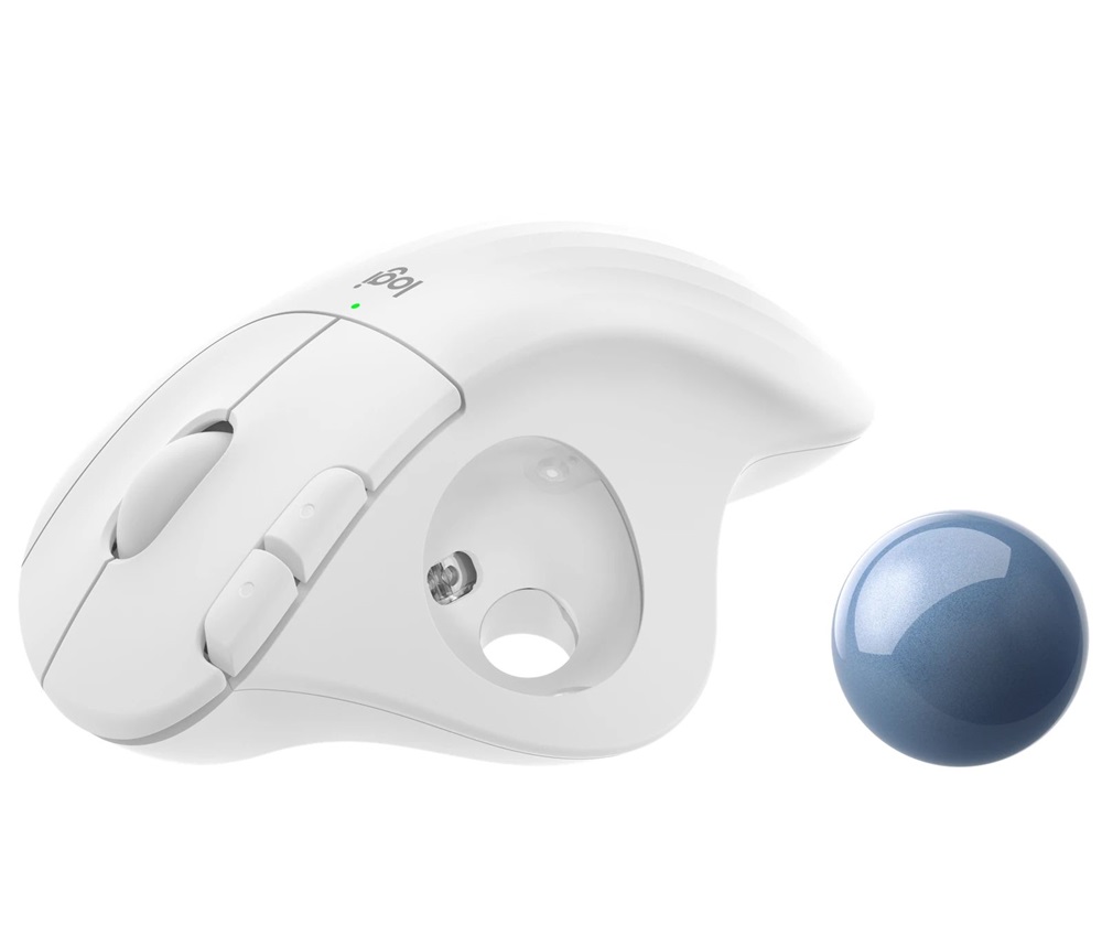 Logitech Ergo M575s vezeték nélküli fehér Trackball egér