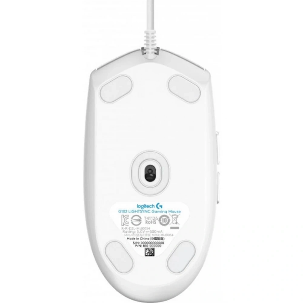 Logitech G102 Lightsync fehér gamer egér
