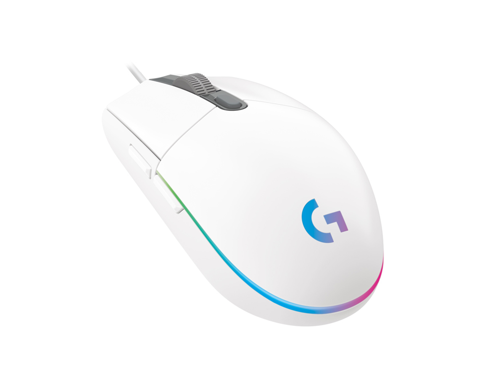 Logitech G203 Lightsync fehér gamer egér