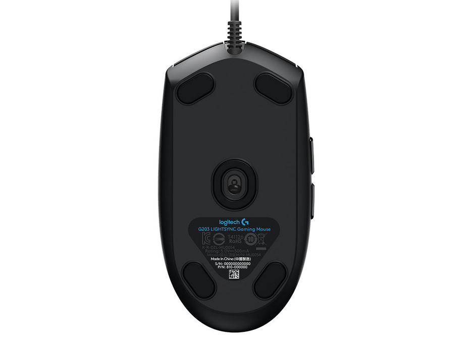 Logitech G203 Lightsync fekete gamer egér
