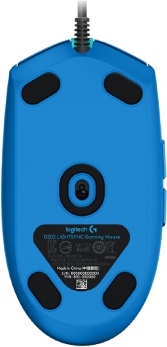 Logitech G203 Lightsync kék gamer egér