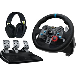 Logitech G29 Driving Force PC/PS4/PS5 kormány + G435 vezeték nélküli fejhallgató csomag