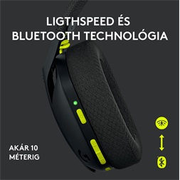 Logitech G435 Lightspeed Wireless fekete gamer headset