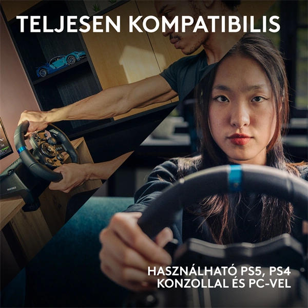 Logitech G923 Racing Wheel and Pedals PS4/PS5/PC kormány + pedál