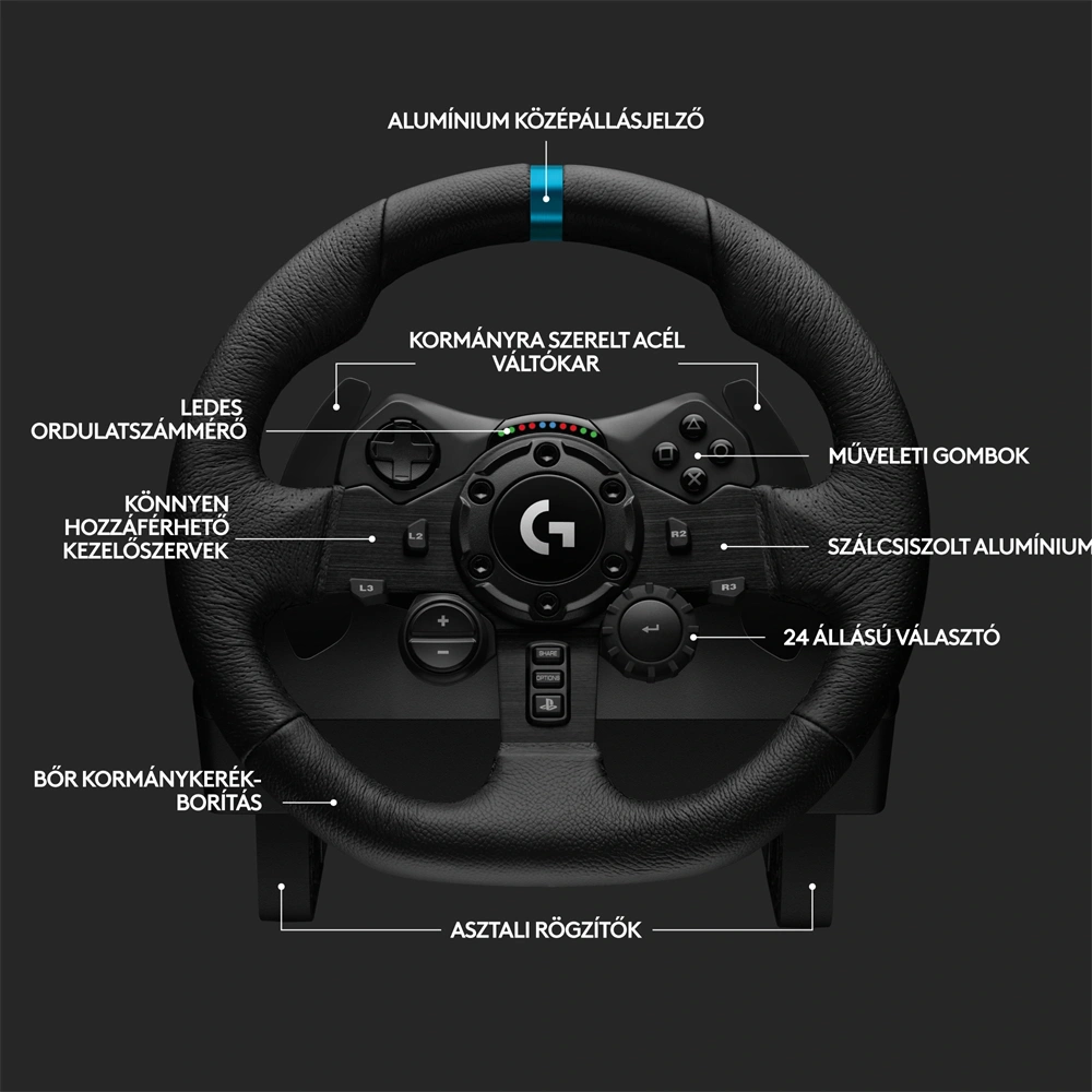 Logitech G923 Racing Wheel and Pedals PS4/PS5/PC kormány + pedál