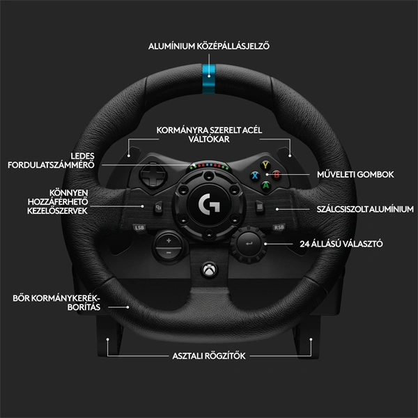 Logitech G923 Racing Wheel and Pedals Xbox One/PC kormány + pedál