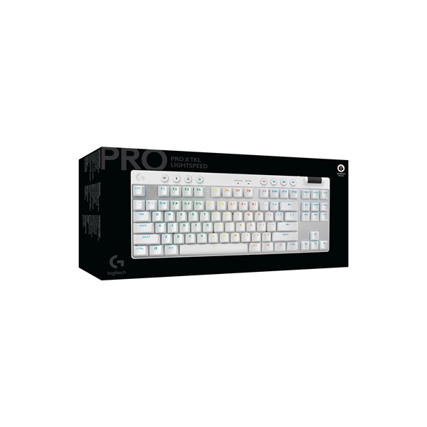 Logitech G PRO X TKL LIGHTSPEED UK vezeték nélküli RGB fehér gamer billentyűzet
