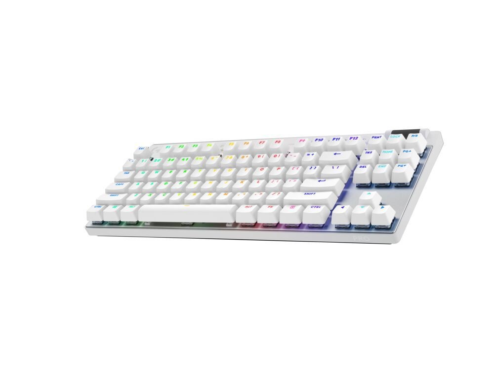Logitech G PRO X TKL LIGHTSPEED US vezeték nélküli RGB fehér gamer billentyűzet