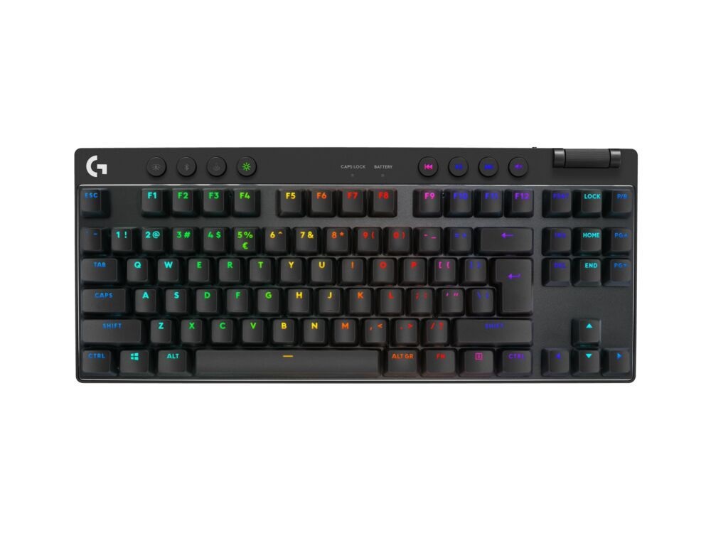 Logitech G PRO X TKL LIGHTSPEED US vezeték nélküli RGB fekete gamer billentyűzet