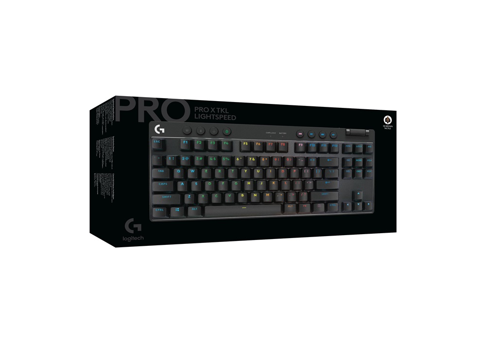 Logitech G PRO X TKL LIGHTSPEED US vezeték nélküli RGB fekete gamer billentyűzet