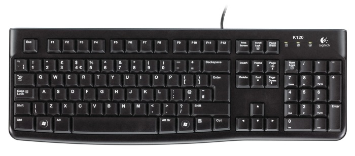 Logitech K120 HUN USB fekete billentyűzet
