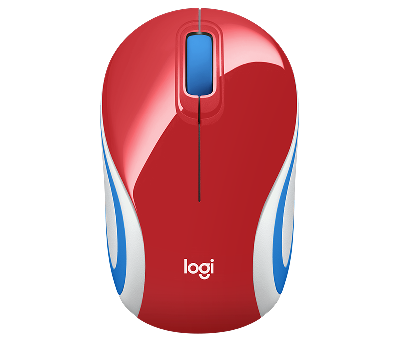 Logitech M187 vezeték nélküli piros notebook egér