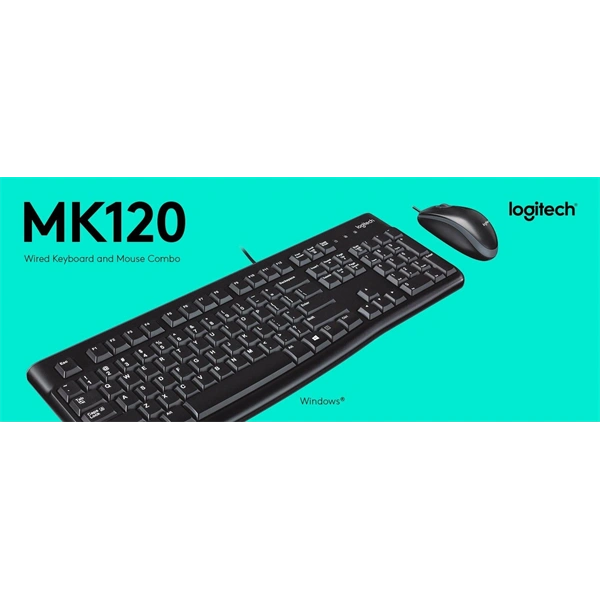 Logitech MK120 HUN fekete USB billentyűzet + egér