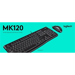 Logitech MK120 HUN fekete USB billentyűzet + egér