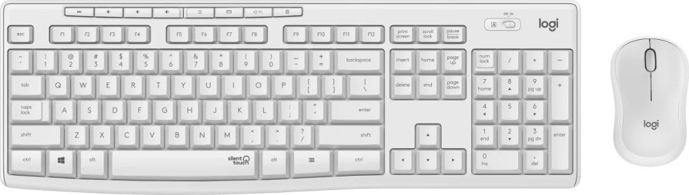 Logitech MK295 Silent HUN fehér vezeték nélküli billentyűzet + egér (Újracsomagolt)