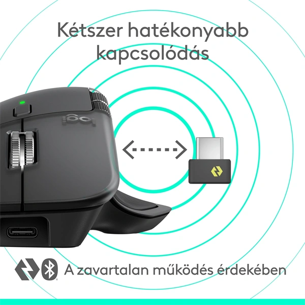 Logitech MX Master 4 for MAC vezeték nélküli fekete egér