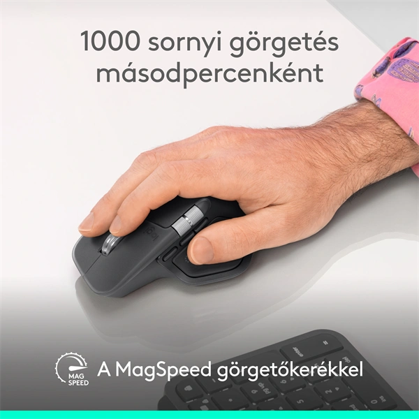 Logitech MX Master 4 for MAC vezeték nélküli halványszürke egér