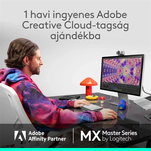 Logitech MX Master 4 for MAC vezeték nélküli halványszürke egér