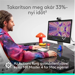 Logitech MX Master 4 for MAC vezeték nélküli halványszürke egér