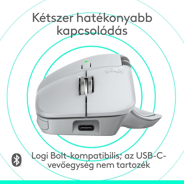 Logitech MX Master 4 for MAC vezeték nélküli halványszürke egér