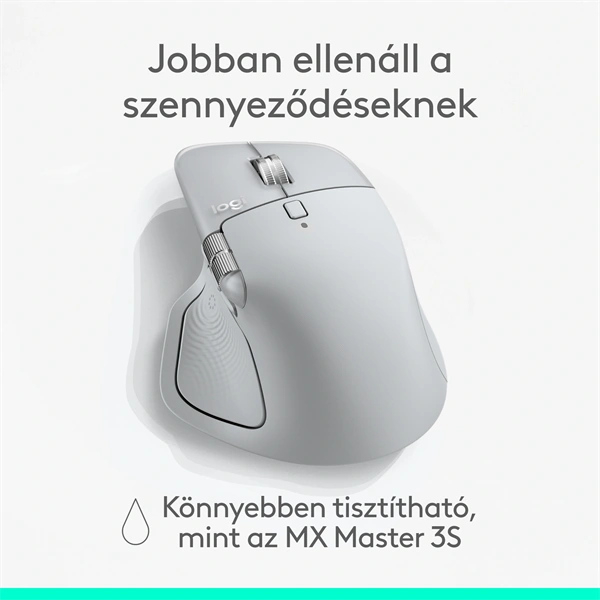 Logitech MX Master 4 vezeték nélküli halványszürke egér