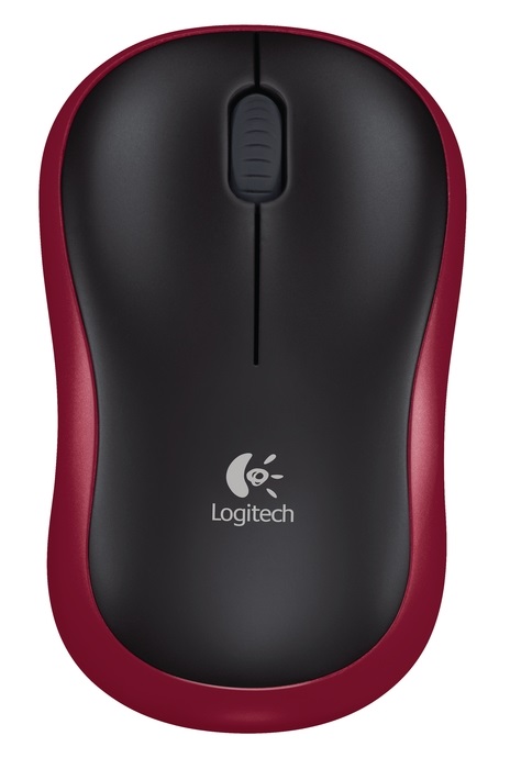 Logitech M185 vezeték nélküli piros notebook egér