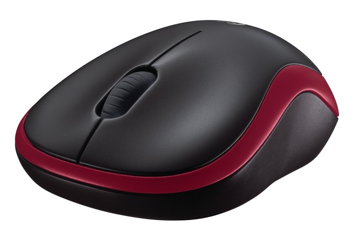 Logitech M185 vezeték nélküli piros notebook egér