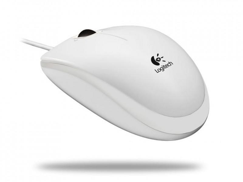 Logitech OEM B100 USB fehér egér
