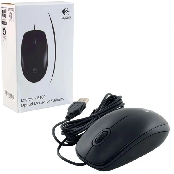Logitech OEM B100 USB fekete egér