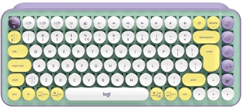 Logitech POP Keys with Emoji US mentazöld vezeték nélküli billentyűzet