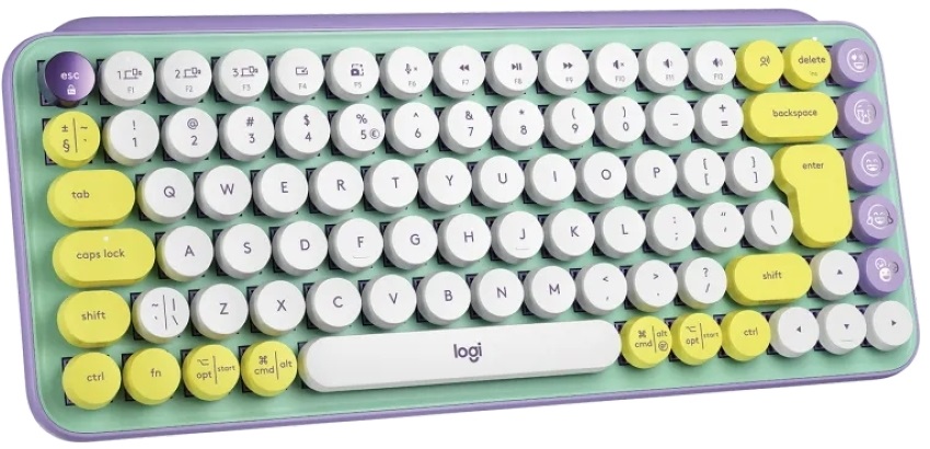Logitech POP Keys with Emoji US mentazöld vezeték nélküli billentyűzet