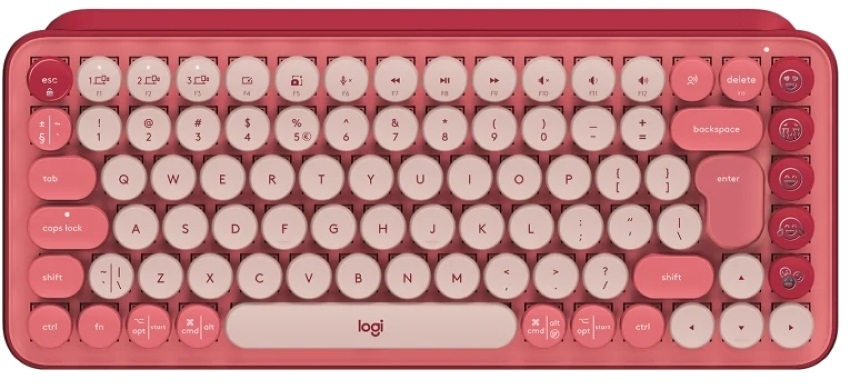 Logitech POP Keys with Emoji US rózsaszín vezeték nélküli billentyűzet