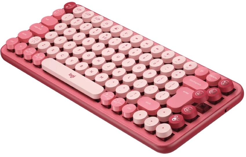 Logitech POP Keys with Emoji US rózsaszín vezeték nélküli billentyűzet